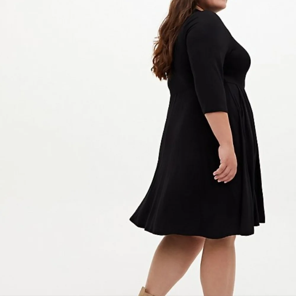 Torrid Super Soft Black Mock Midi Dress - Picture 2 of 13
